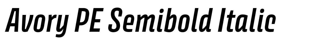 Avory PE Semibold Italic